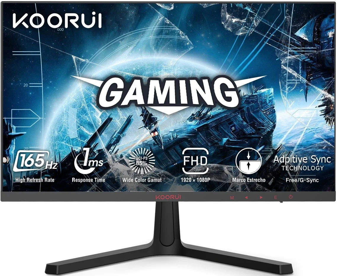 KOORUI 24 inch 165Hz 1ms Gaming Monitor, FHD 1080P VA, HDMI/DisplayPort F265