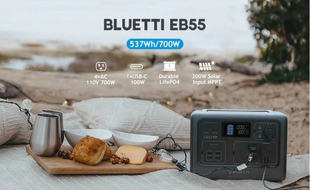 BLUETTI EB55 Portable Power Station 700W 537Wh Q622