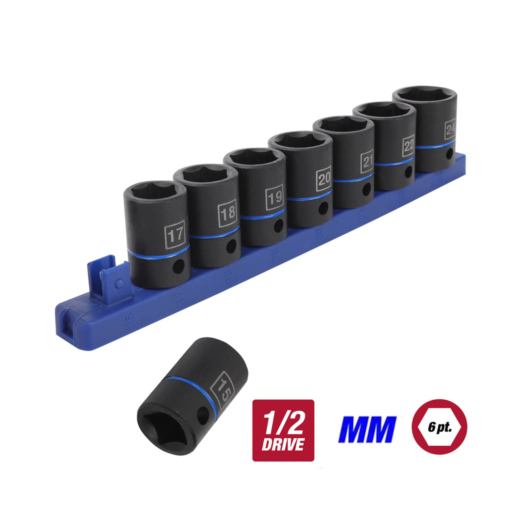 Hyper Tough 9-Piece 1/2 inch Drive Impact Socket Set H6664