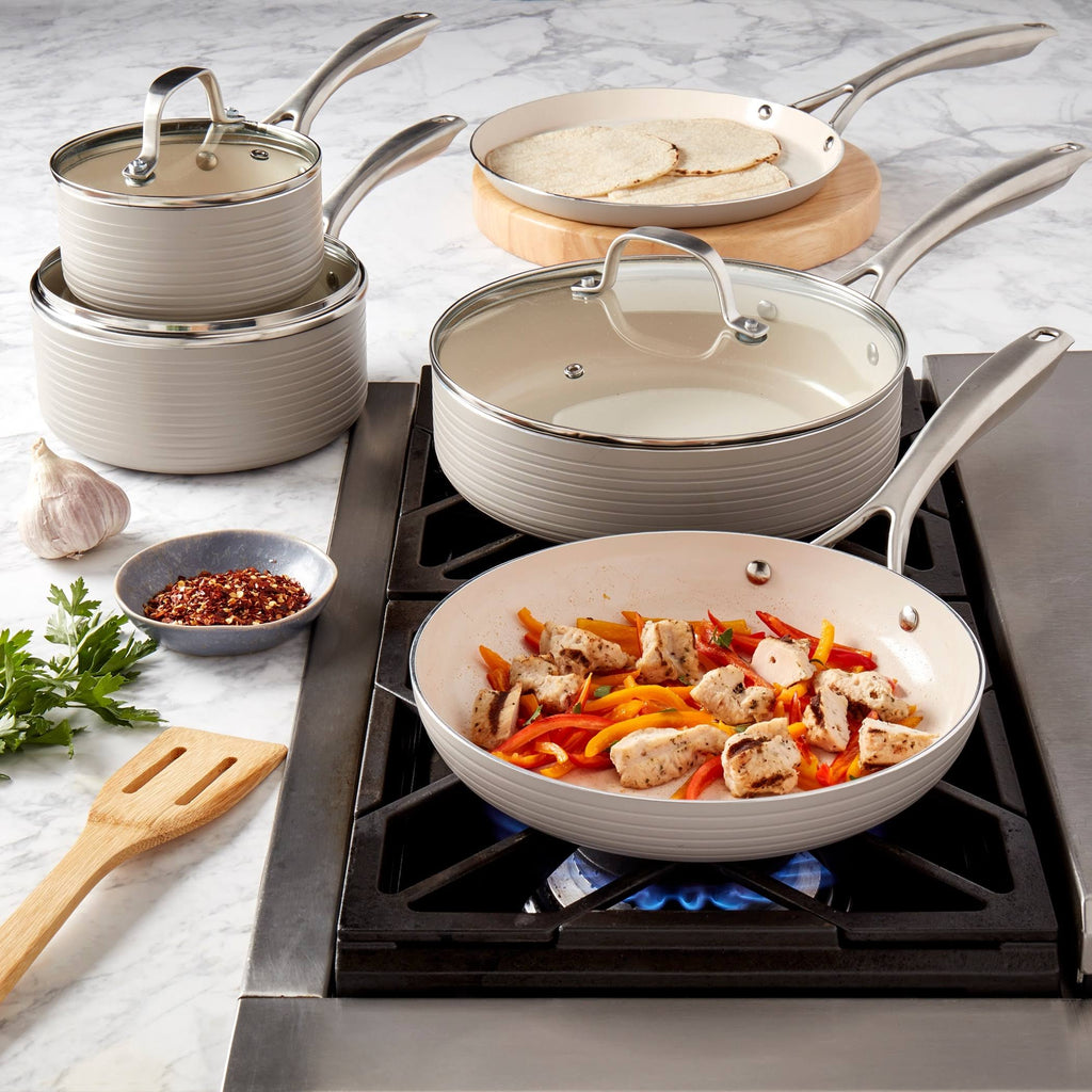 Denmark Monaco 10-Piece Aluminum Non-Stick Cookware Set, Gray I5205