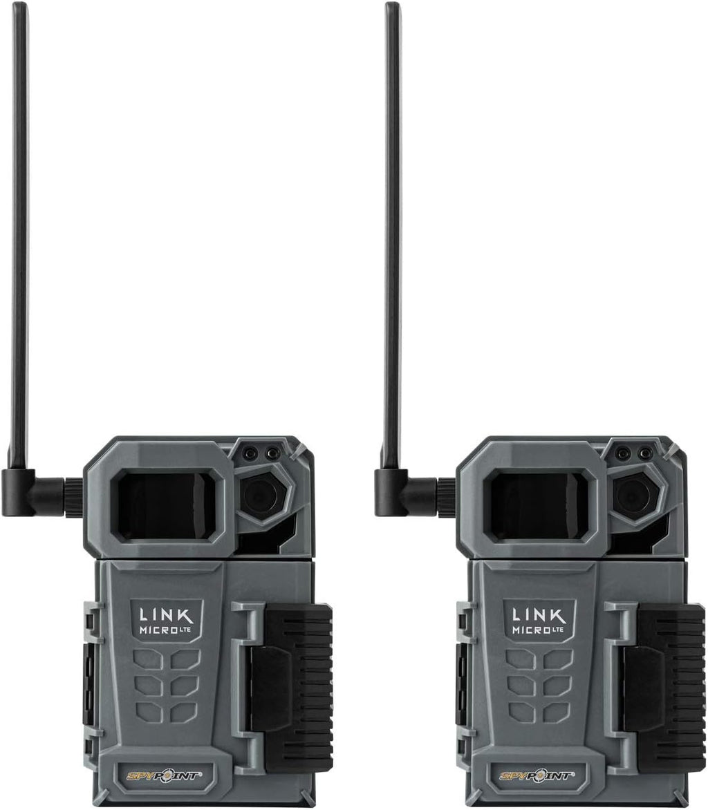 SPYPOINT Link-Micro-LTE Twin Pack Cellular Trail Cameras 10MP with Steel Cases A687721
