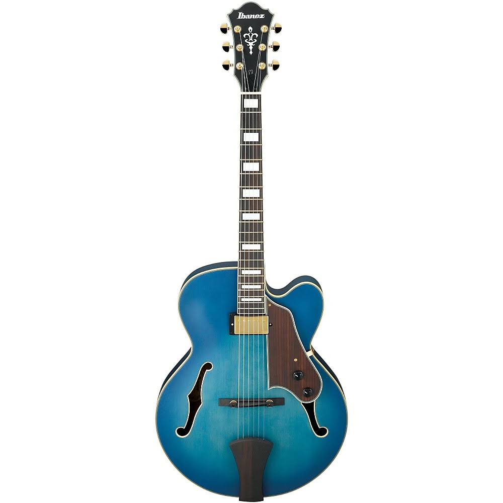 Ibanez AFJ91-JLF Artcore Expressionist Hollowbody Jet Blue Burst L21527