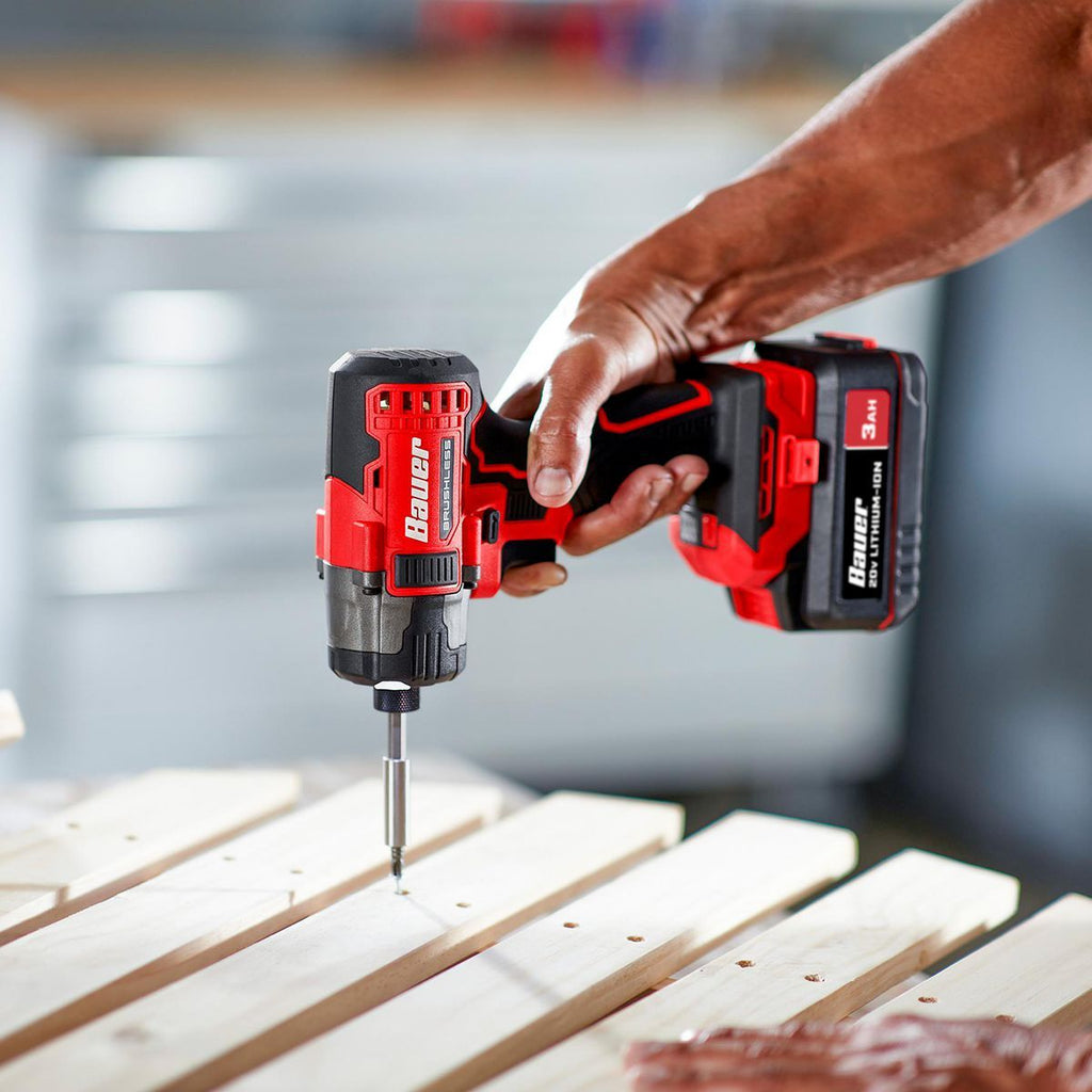 BAUER 20V Brushless Cordless 3-Speed Impact Driver - Tool Only D17063