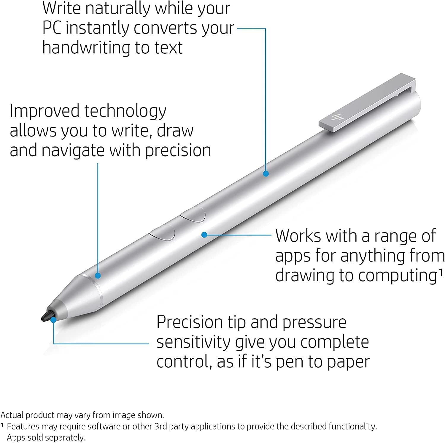 HP Stylus Pen 2-Pack for HP Envy x360, Pavilion x360, Spectre x360 D60281