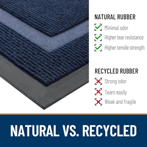 OLANLY Front Door Mat Indoor Outdoor Entrance, Waterproof, 36x24, Black P2970