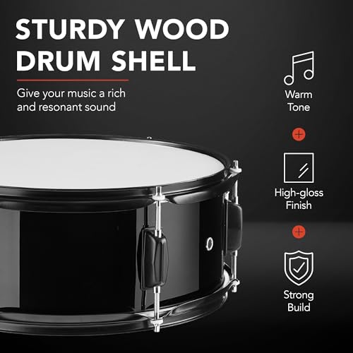 Best Choice Products 5-Piece Full Size Adult Drum Set with Cymbal Stands, Stool, Pedal, Sticks - Dark Blue Sparkle D34023