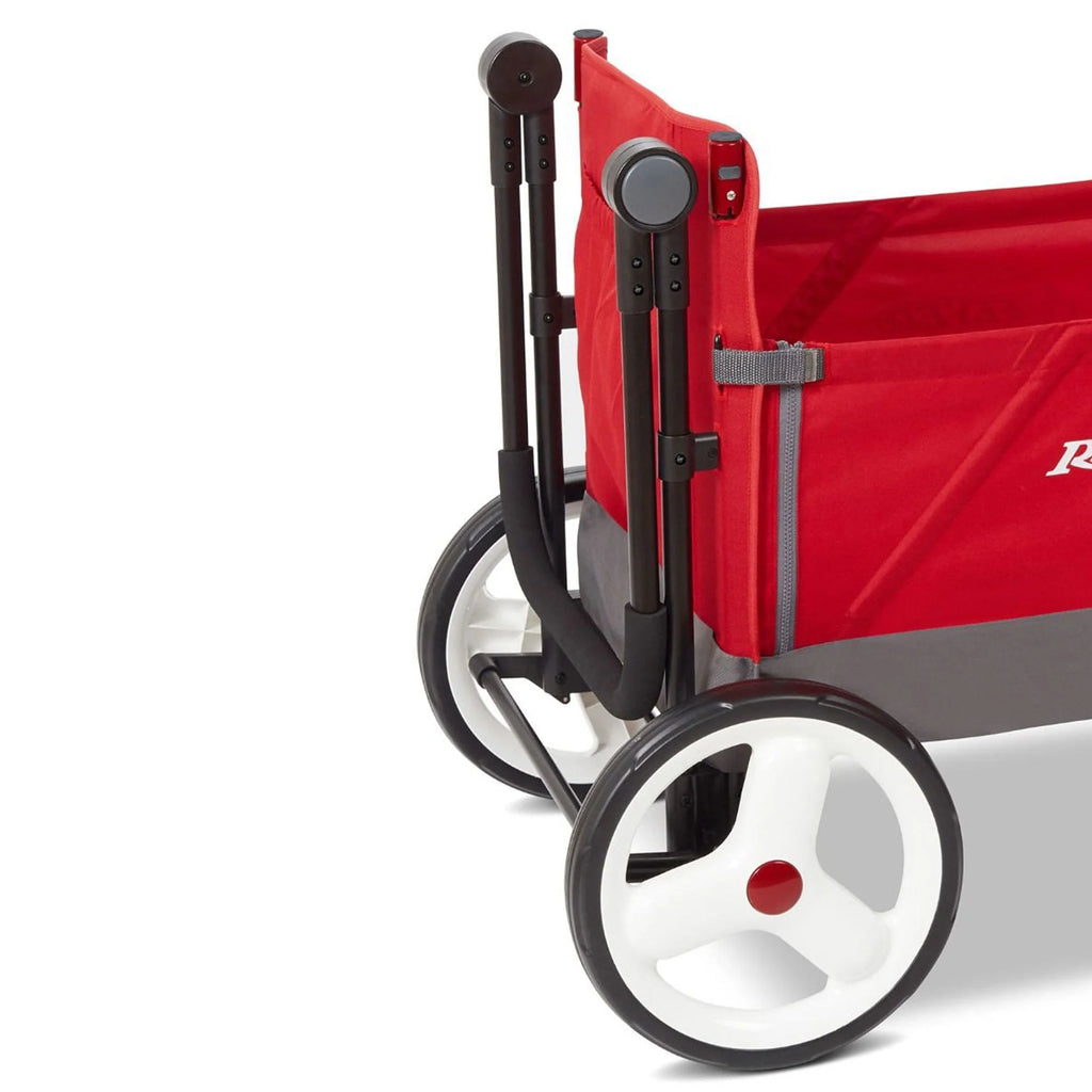 Radio Flyer Convertible Stroll N Wagon with Pull & Push Handle, Red/Black L75586