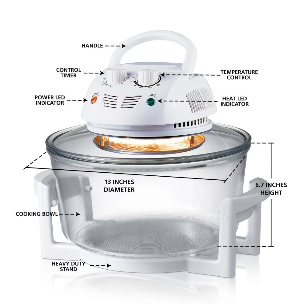 Nutrichef Halogen Oven Air Fryer Infrared Convection Cooker W10323