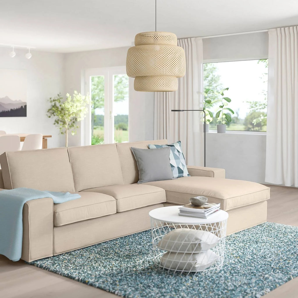 IKEA Kivik Sofa with Chaise, Hillared Beige N1904