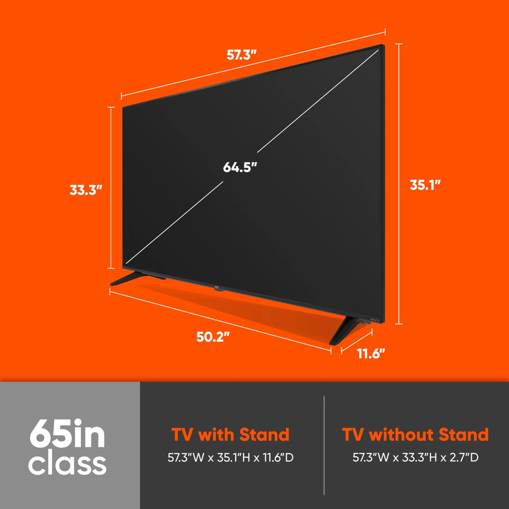 onn. 65" Class 4K UHD Roku Smart TV HDR E934