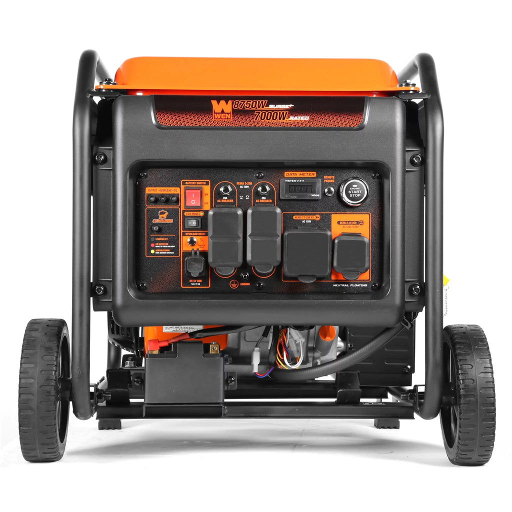 WEN 8750-Watt Dual Fuel Open Frame Inverter Generator with Remote Electric Start V629413