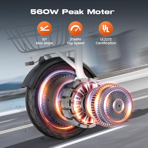 Caroma Peak Electric Scooter with Seat, LED Display, 12" Tires R874513