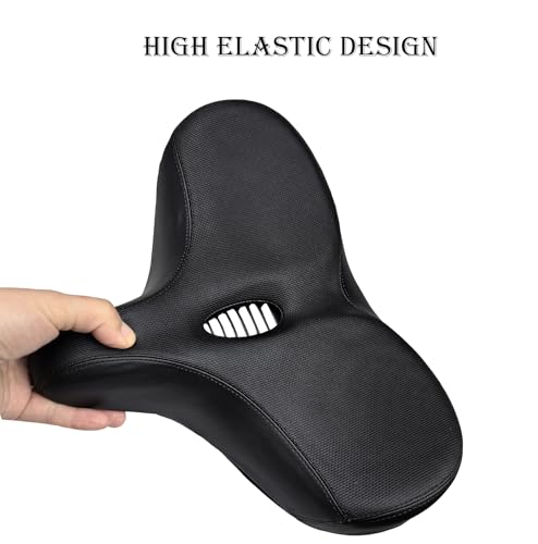 THALOUS Bike Seat with Backrest Oversized Comfort Bicycle Saddle Q745