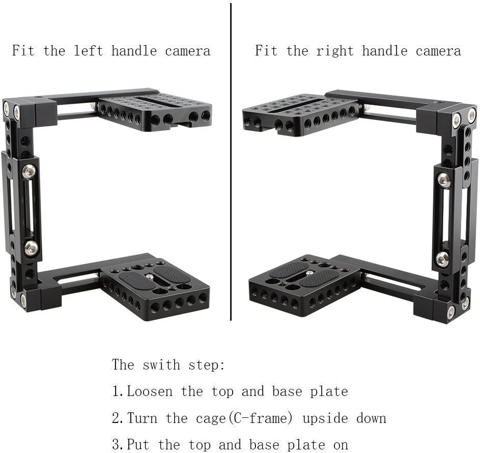 CAMVATE Universal Adjustable Camera Cage with Left Handle Grip M7744