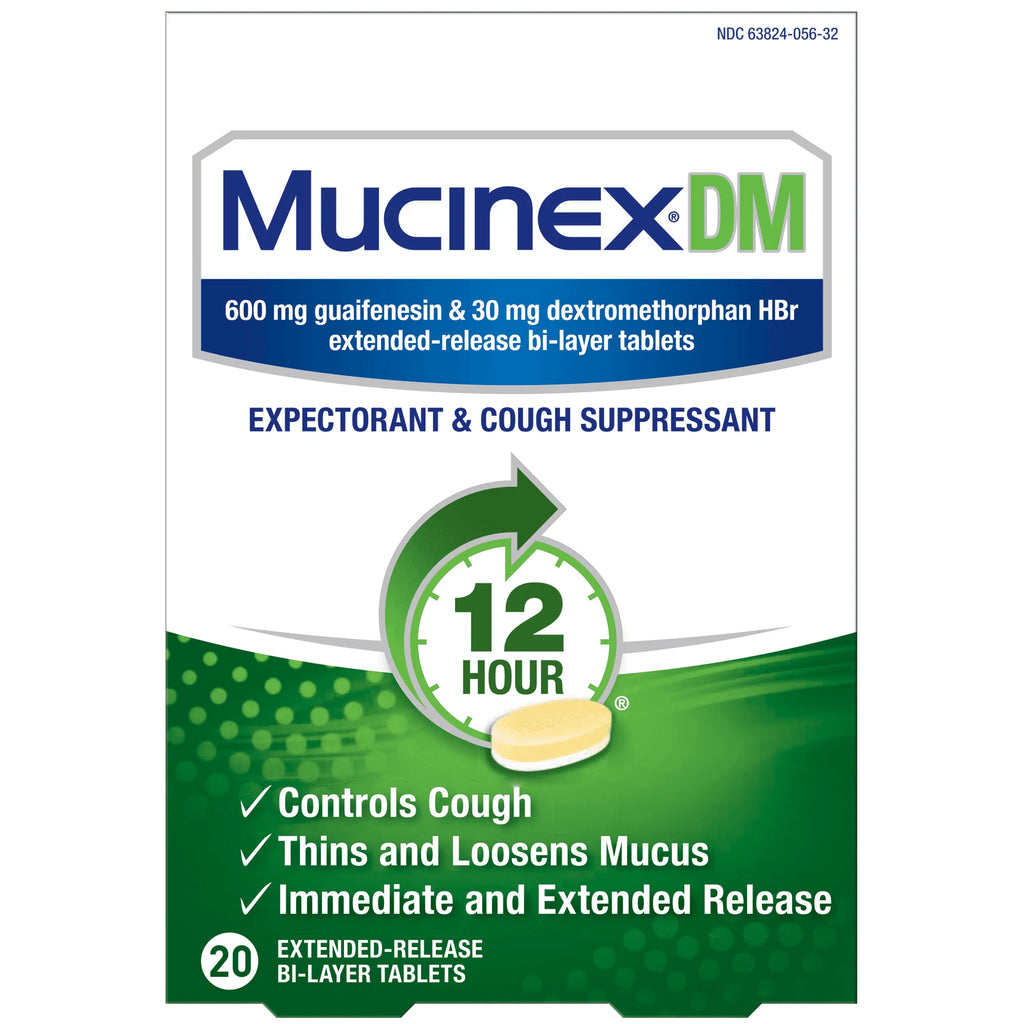 Mucinex 12 Hour Relief DM Cough Medicine, 20 Tablets I959