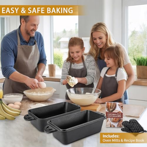 Cast Iron Loaf Pan with Lid 9x5 Inch, 2 Piece Set U422017