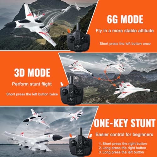 VEVOR RC Plane 2.4GHz 4 Channel T28 Trainer Aircraft with 6-Axis Gyro W54614