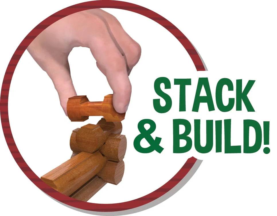 LINCOLN LOGS Fun on the Farm Real Wood Logs 102 Pieces Ages 3+ N3988