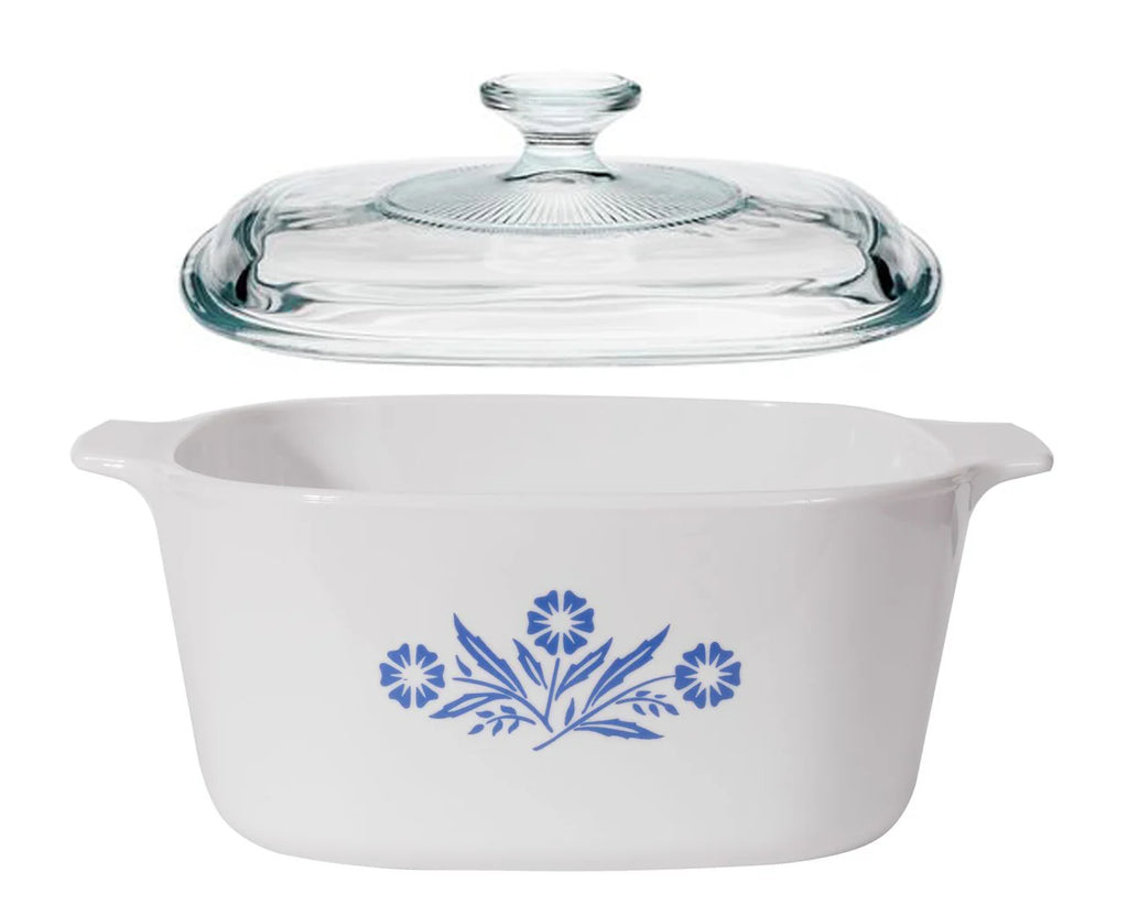 Corningware Pyroceram Casserole with Glass Cover, 3.0L, Blue Cornflower D67608