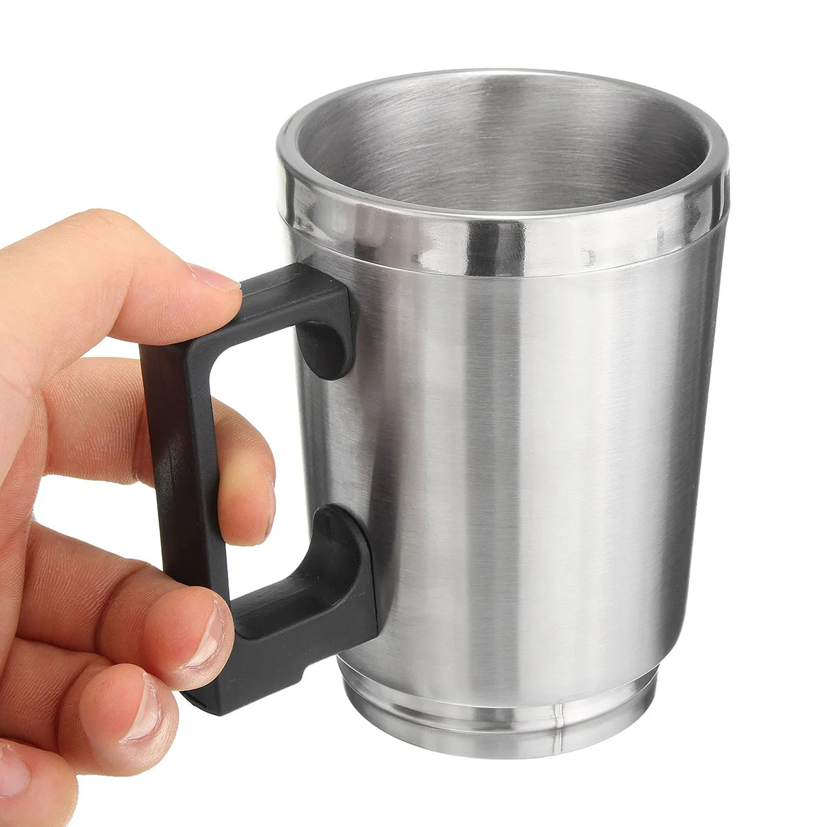 Stainless Steel 12V 500ml Car Heating Cup with Anti-Spill Lid R421121