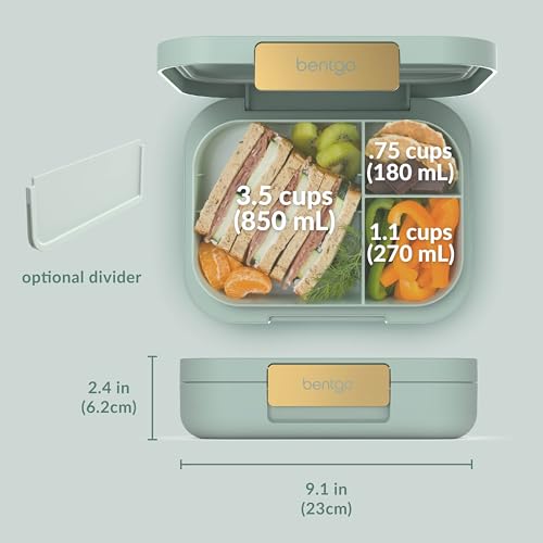 Bentgo Modern Adult & Teen Bento Lunch Box, Leak-Resistant, BPA-Free, Dark Gray G5523