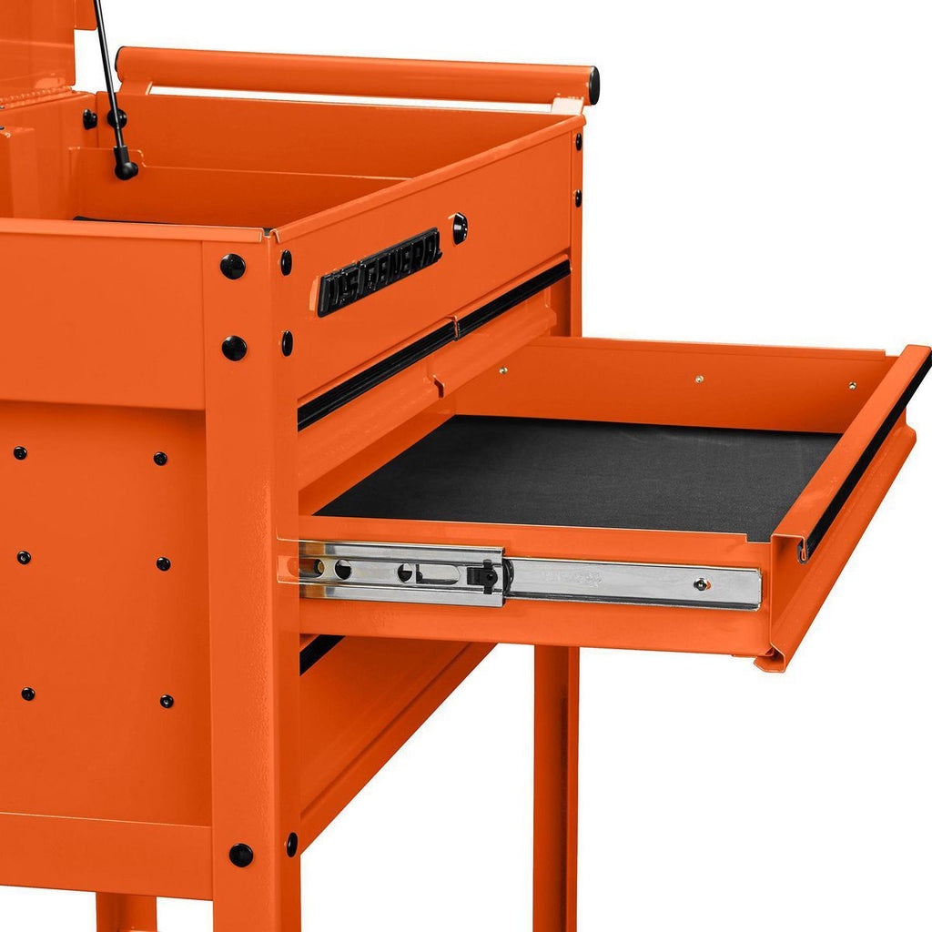 U.S. GENERAL 30 in. 4-Drawer Tech Cart, Red Y546116