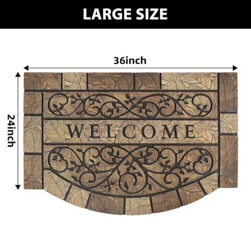 Durable Welcome Door Mats 24x36 Non-Slip Rubber Backing Outdoor Entry Mat C88828