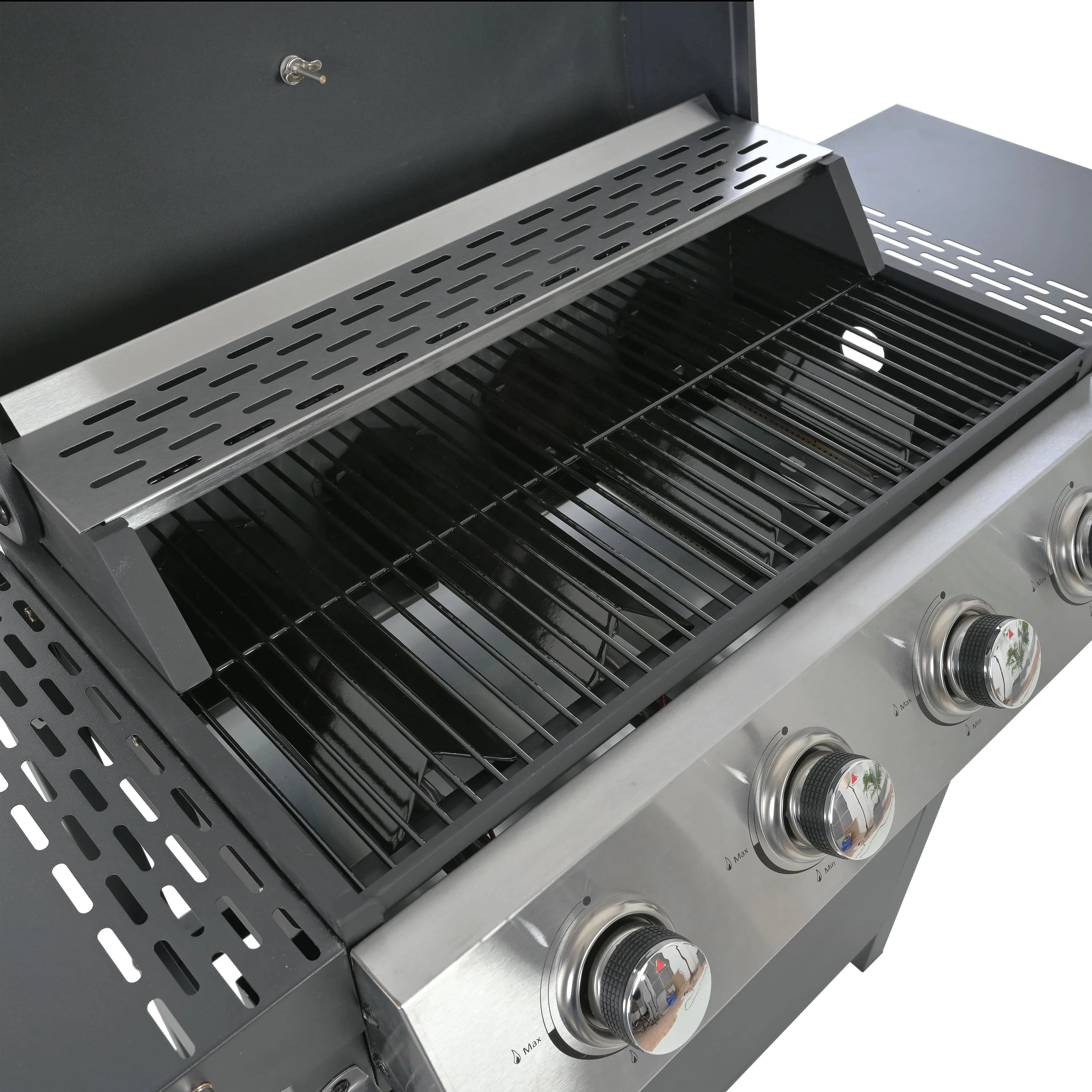 Stainless Steel 4-Burner Gas Grill with Piezoelectric Ignition Z156305