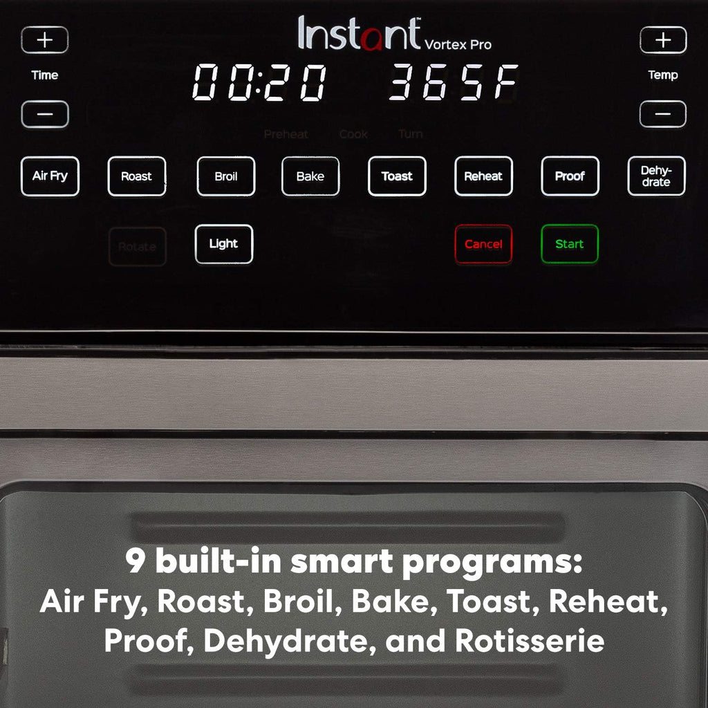 Instant Vortex Pro 10 Quart Air Fryer Rotisserie Convection Oven, Stainless Steel L59246
