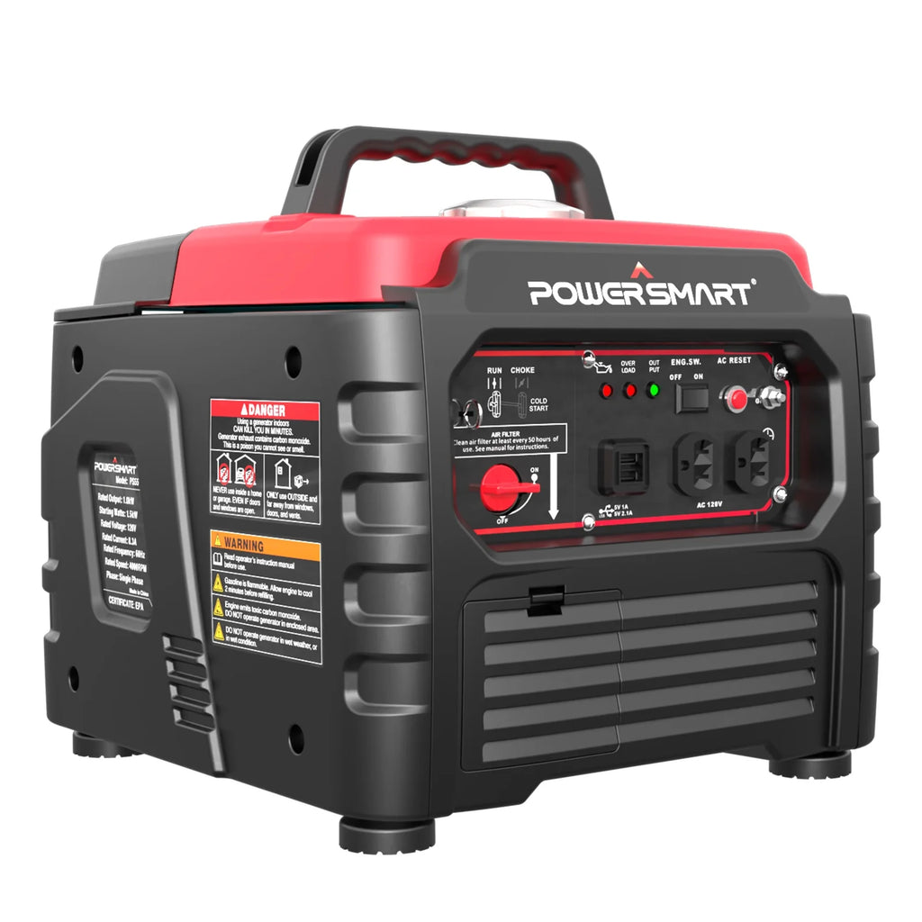 PowerSmart 1500 Watt Portable Gas Power Inverter Generator for Outdoor Camping/Home Use,Low Noise