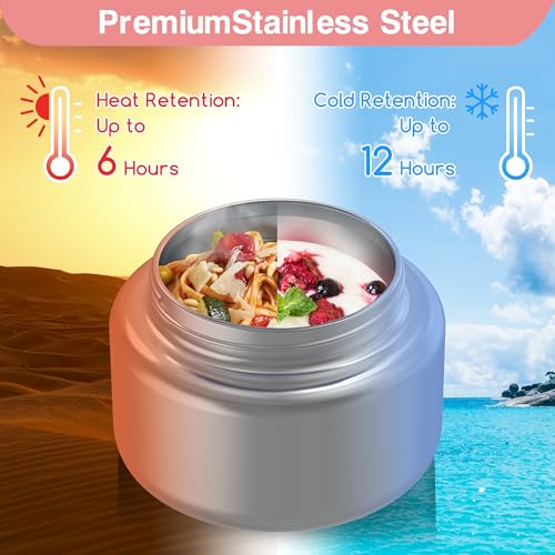 Bento Box for Kids - Leak-Proof Lunch Box with Insulated Thermos Food Jar, Blue O585527