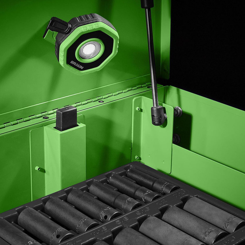 BRAUN 750 Lumen Rechargeable Magnetic LED Floodlight, Green V50040