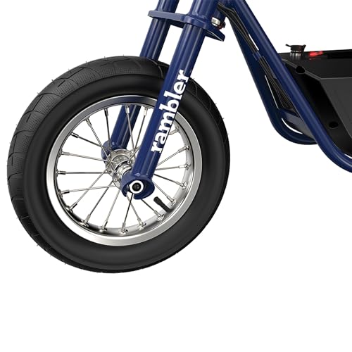 Razor Rambler 12 Electric Retro Minibike for Adults, 250W Motor, Dark Blue A515
