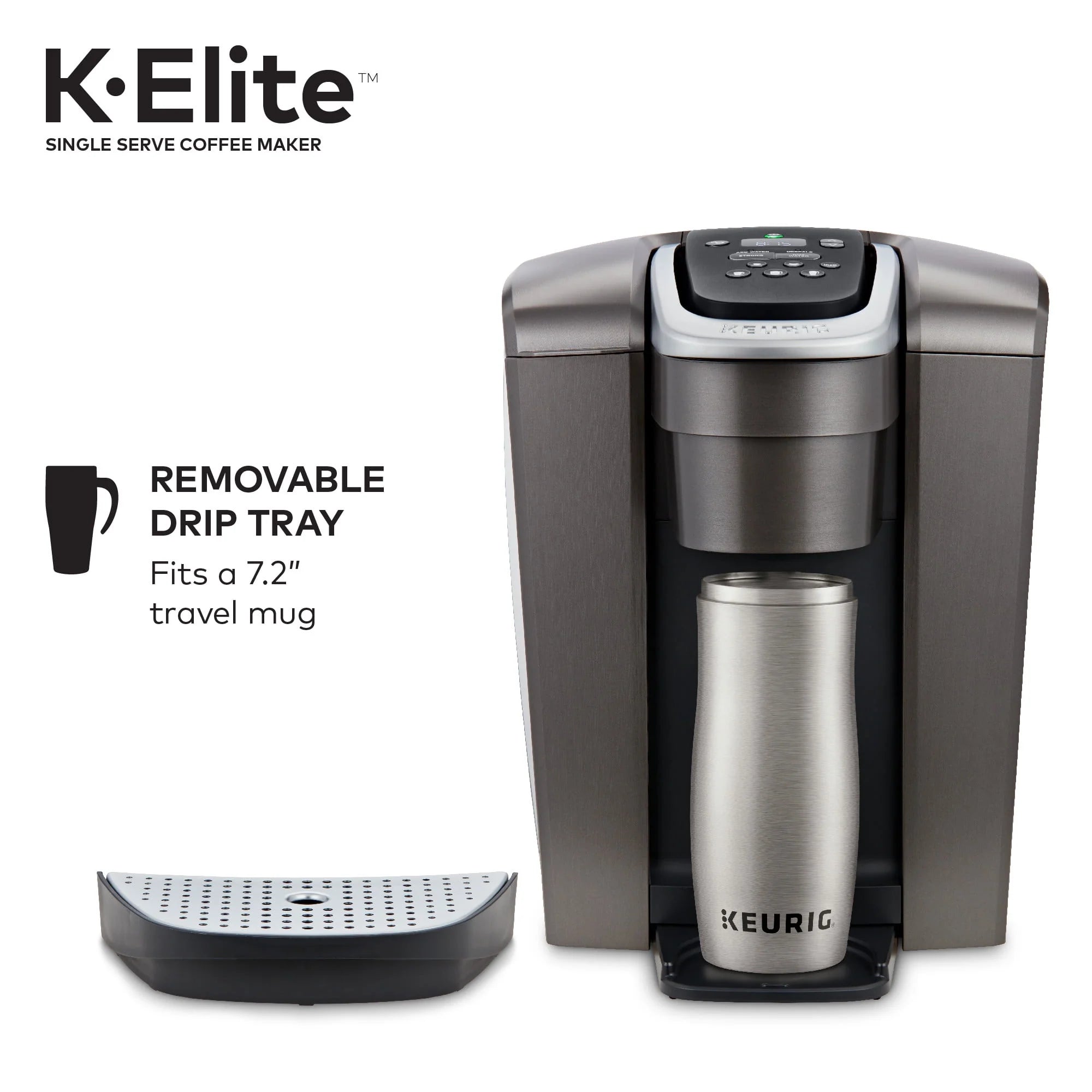 Keurig K-Elite Single-Serve K-Cup Pod Coffee Maker, Brushed Silver E378947