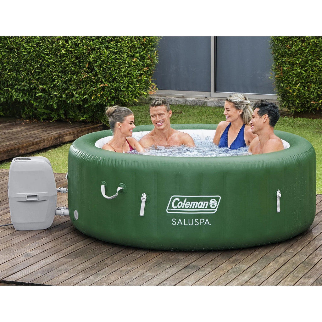 Coleman SaluSpa AirJet Inflatable Round Hot Tub, 60 Jets, Black D46266