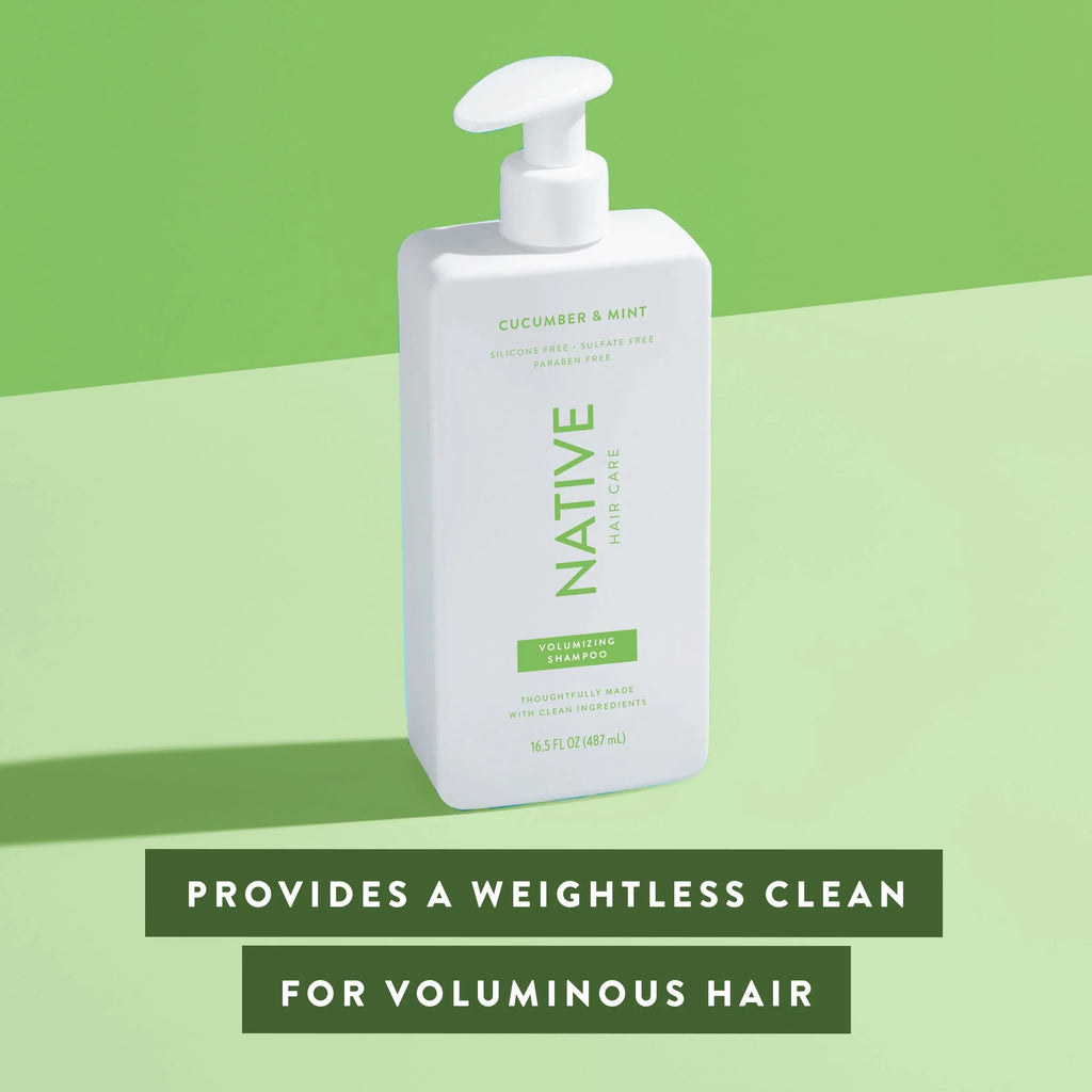 Native Volumizing Shampoo, Cucumber & Mint, Sulfate Free, 16.5 oz E747