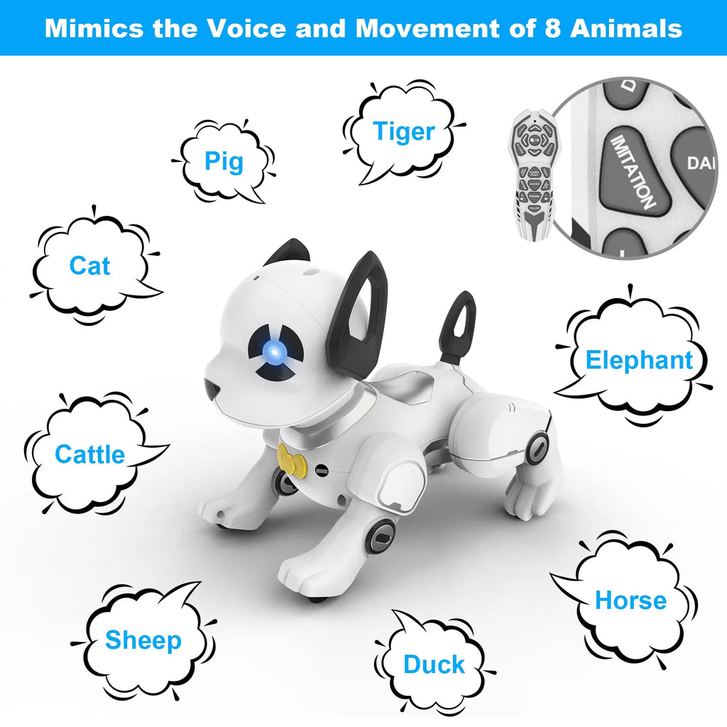 OALYIP Remote Control Robot Dog Toy, Interactive RC Stunt Pet for Kids Z4460