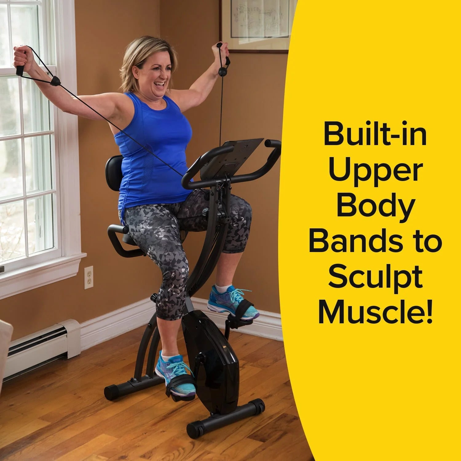 Slim Cycle Stationary Bike - Folding Indoor Exercise Bike M18095