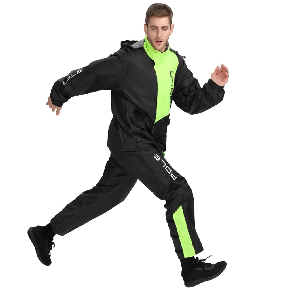 Men's Waterproof Breathable Rain Jacket and Pants Suit T966355