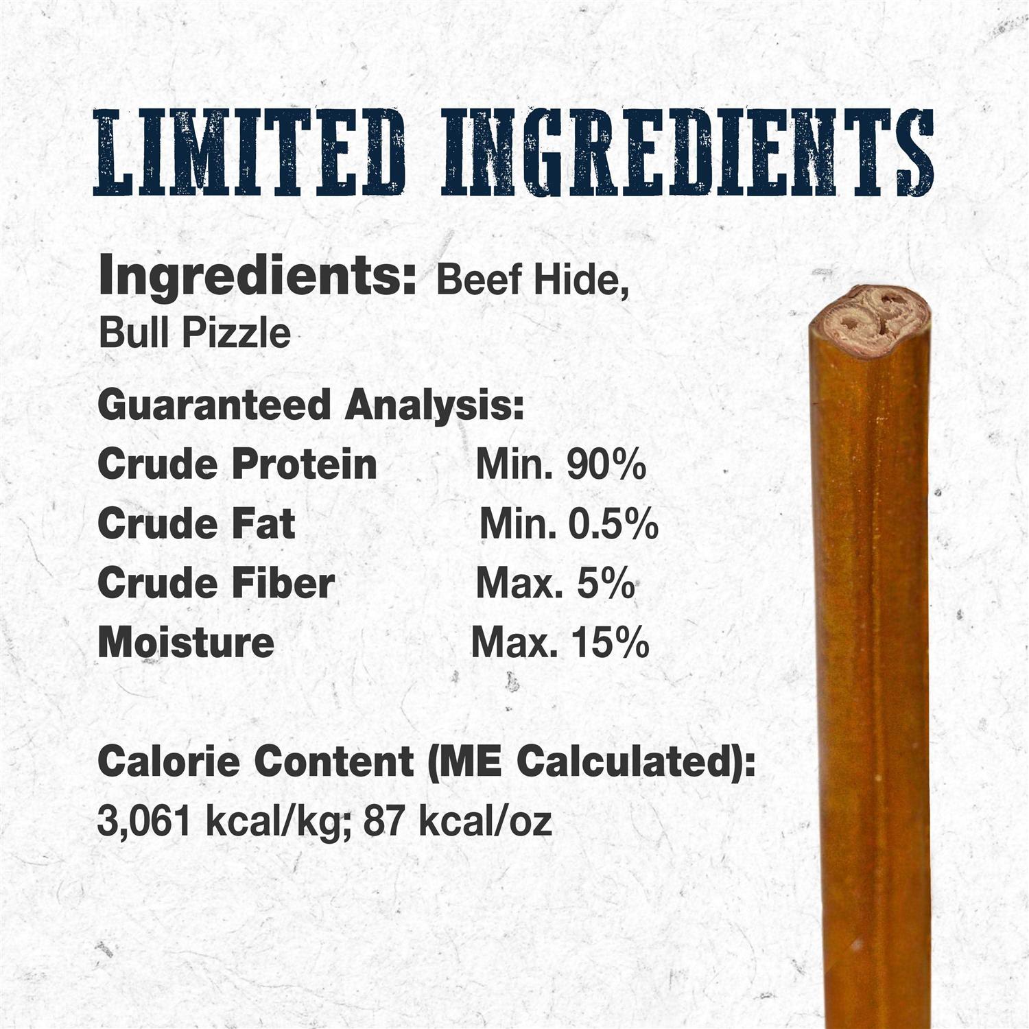Cadet Bully Hide Sticks All-Natural Dog Chews O445