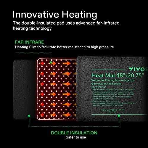VIVOSUN Seedling Heat Mat with Digital Thermostat Combo Set D84218