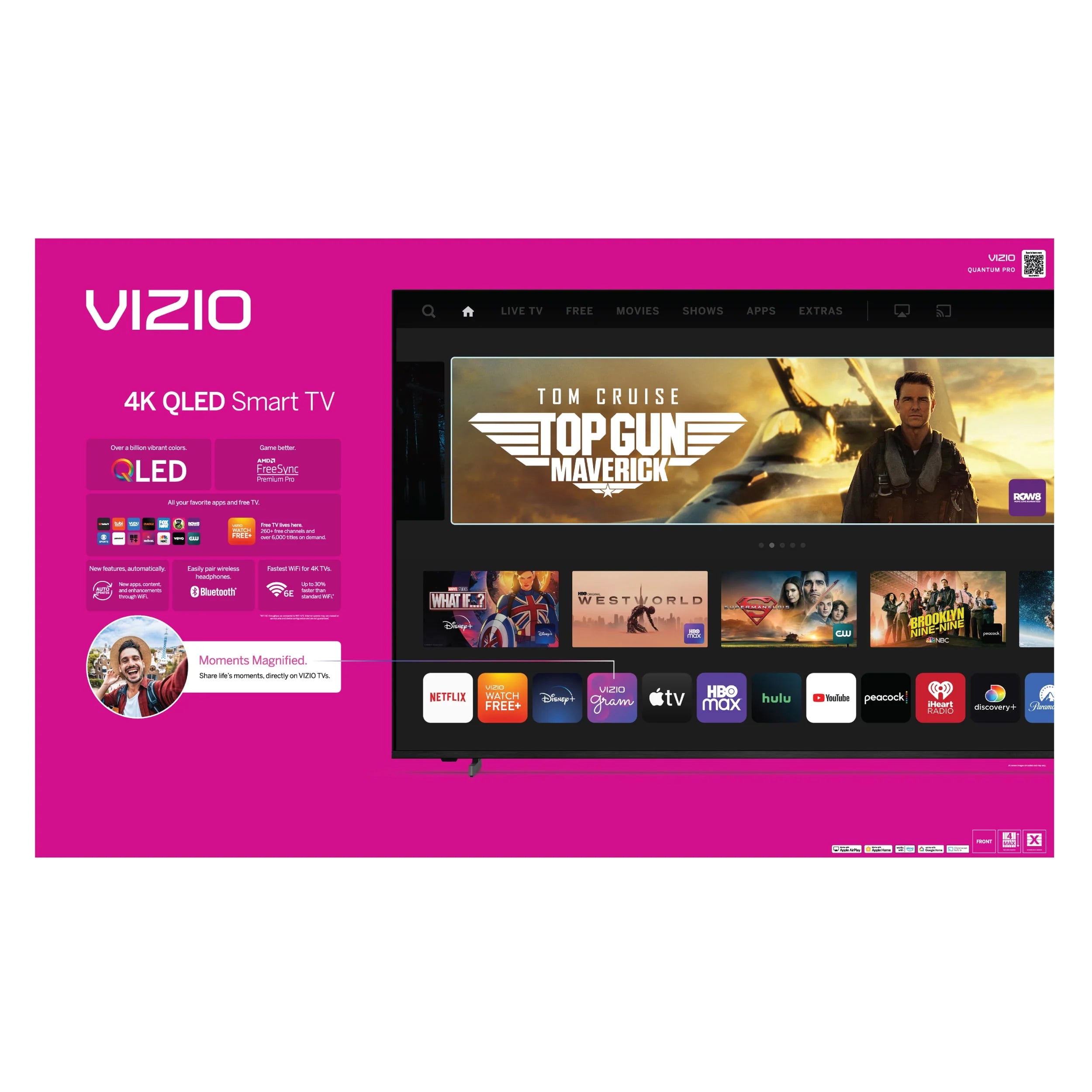 VIZIO 65" Quantum Pro 4K QLED HDR 120Hz Smart TV VQP65C-84 J303380