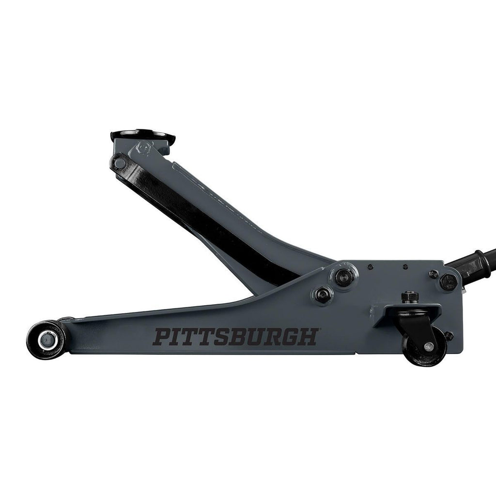 PITTSBURGH 3 Ton Low-Profile Floor Jack with Rapid Pump, Slate Gray J65430