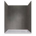 Foremost Jetcoat 32 in. x 60 in. x 78 in. Shower Kit in Quarry with Right Drain Base in White (5-Piece)