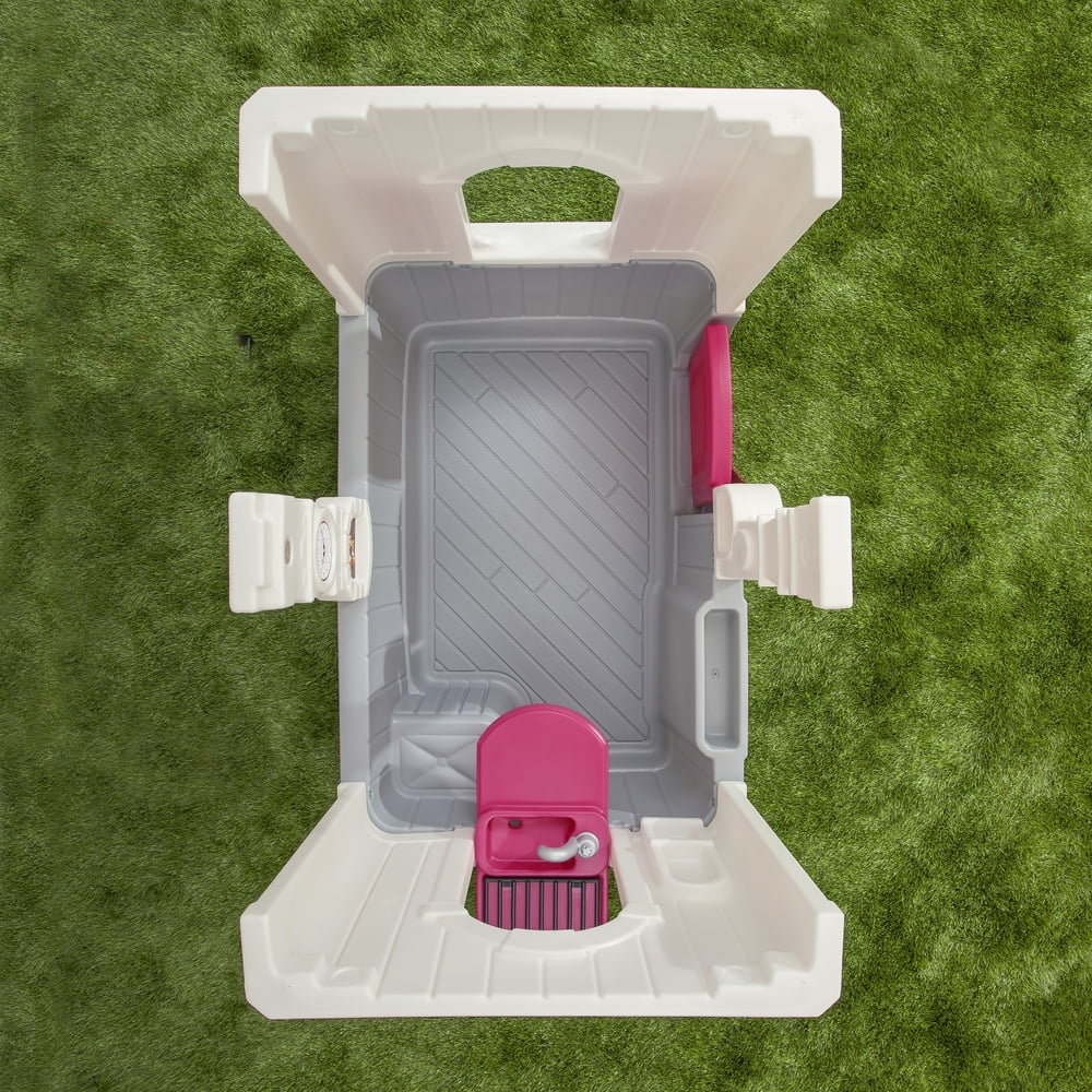 Step2 Neat & Tidy Cottage II Brown Playhouse Plastic Kids Outdoor Toy G21972