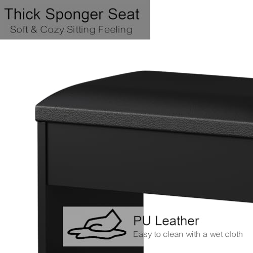 55" Vanity Desk with Charging Station and Lighted Mirror, Black Z765