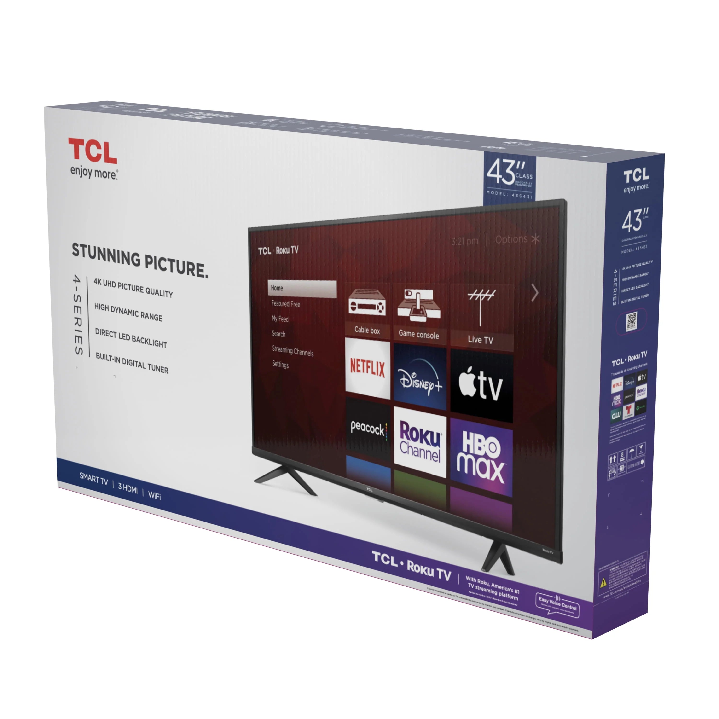 TCL 43" 4-Series 4K UHD HDR Roku Smart TV W9791