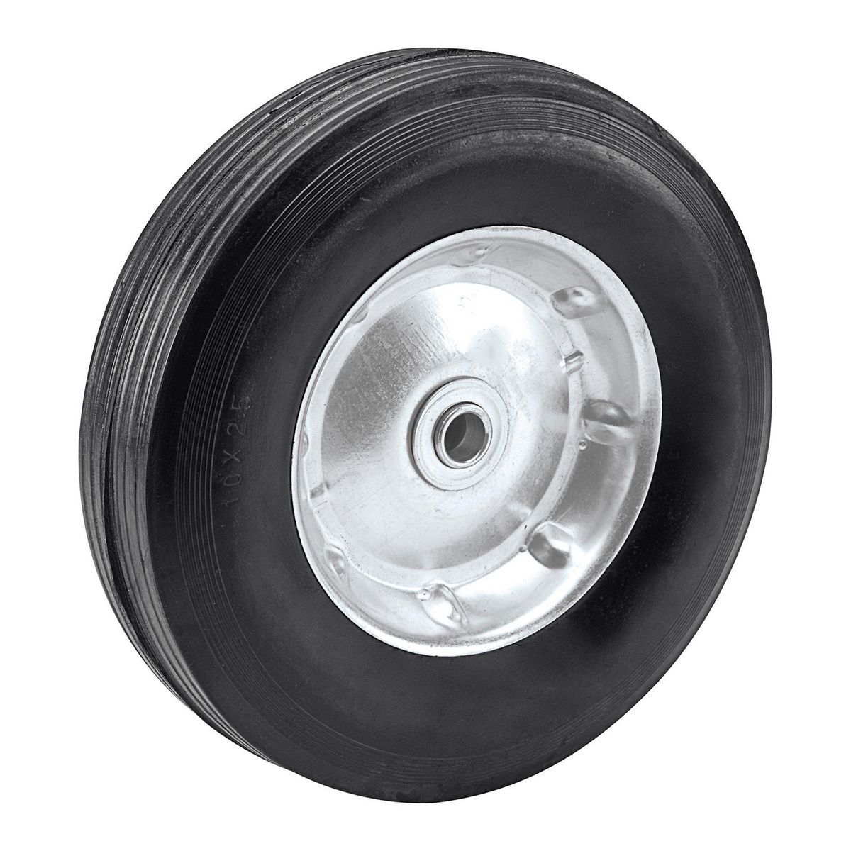 HAUL-MASTER 10 in. Solid Rubber Tire with Steel Hub