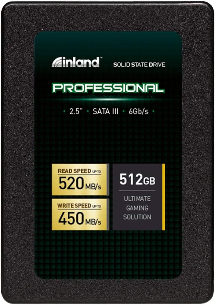 Inland Professional 512GB SSD 2.5" SATA III Internal Solid State Drive (Pack of 2) N7128