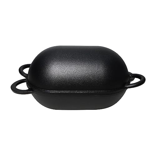 Cast Iron Bread Pan with Lid, Pre-Seasoned Loaf Pan U818